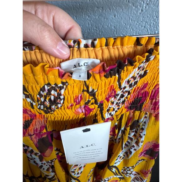 NWT Women's A.L.C. Bohemian Vera Silk Ruffled Floral Pattern Mini Skirt size 2 - Picture 5 of 5